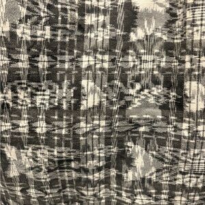 Black and White Plaid Guatemalan Corte. Hand woven in a loom. 43 x‎ 78 box 125